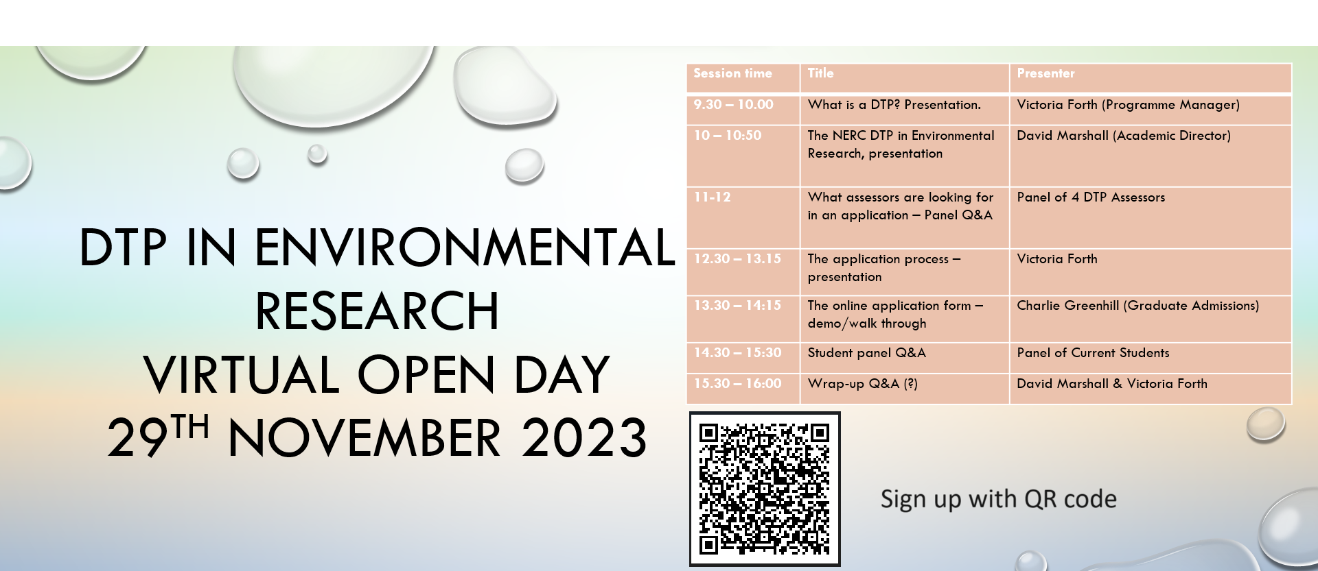 open day 2023 banner with qr v2